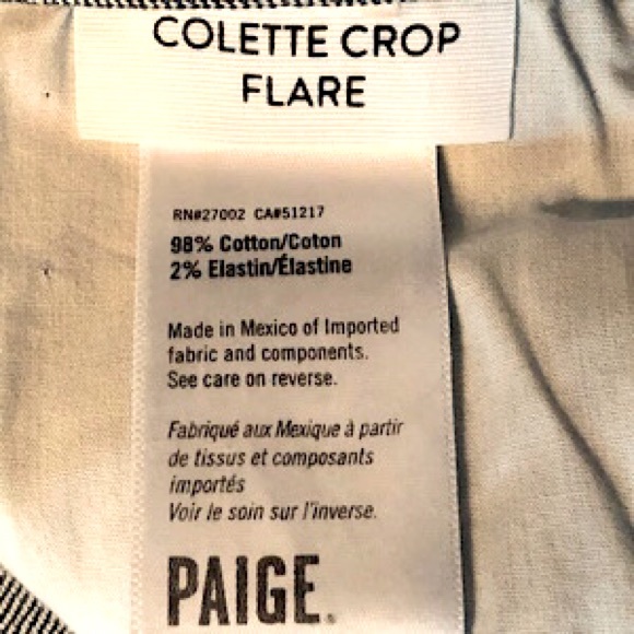 “NEW” PAIGE Colette Crop Flare Jean - Picture 11 of 12